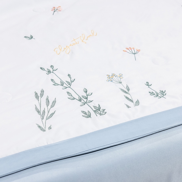 91家纺网 家纺一手货源 找家纺 澳梵 2022新款莫代尔绣花夏被四件套 青雅