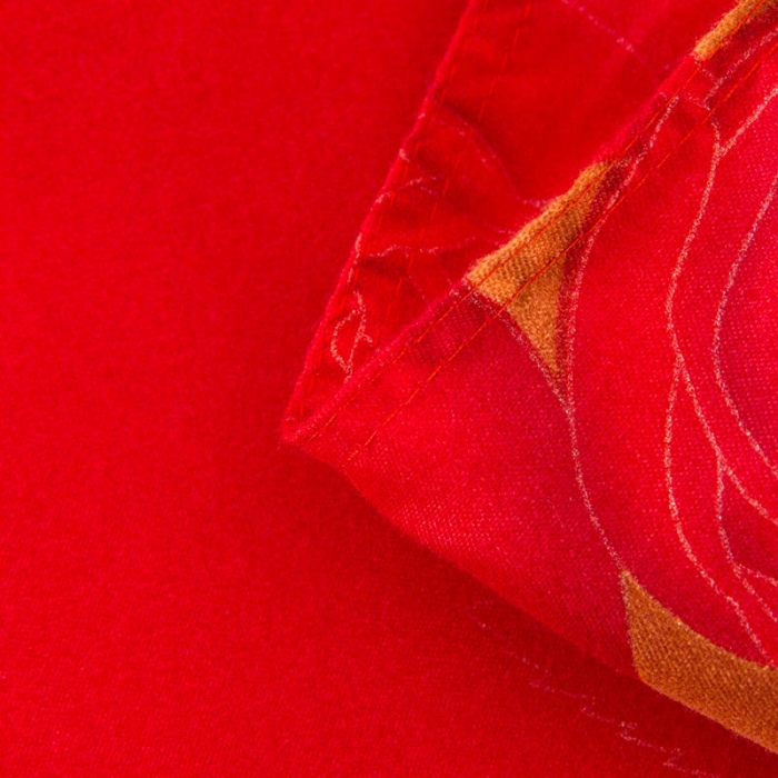 91家纺网 家纺一手货源 找家纺 柔享家（原芷澜家纺） 2025新款双边床裙四件套 家有喜事