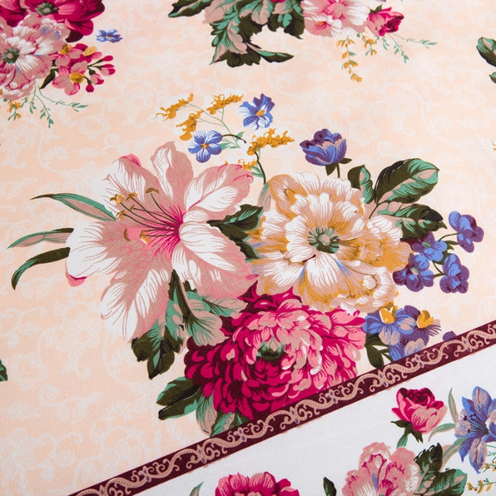 91家纺网 家纺一手货源 找家纺 柔享家（原芷澜家纺） 2025新款双边床裙四件套 金銮花开