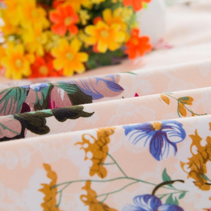 91家纺网 家纺一手货源 找家纺 柔享家（原芷澜家纺） 2025新款双边床裙四件套 金銮花开