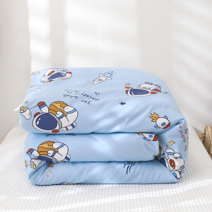 91家纺网 家纺一手货源 找家纺 新款全棉AB版被套多功能幼儿园被可拆洗被套被芯活套被 星梦太空