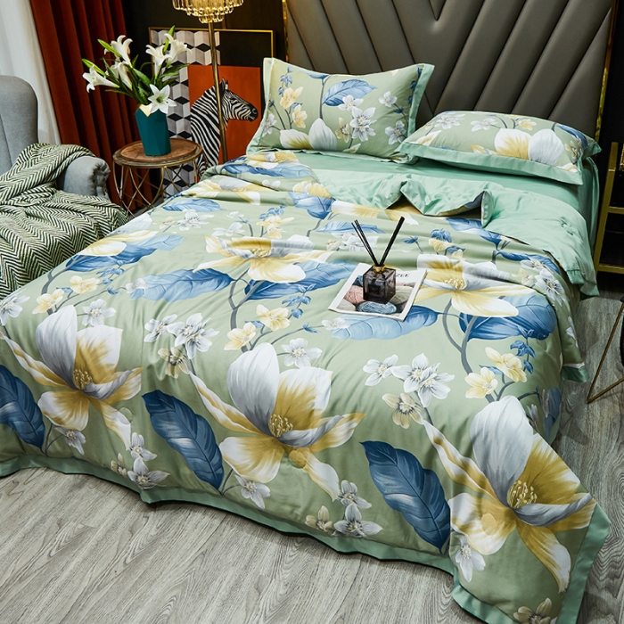 91家纺网 家纺一手货源 找家纺 （总）绣女坊2023新款水洗天丝夏被四件套夏凉被