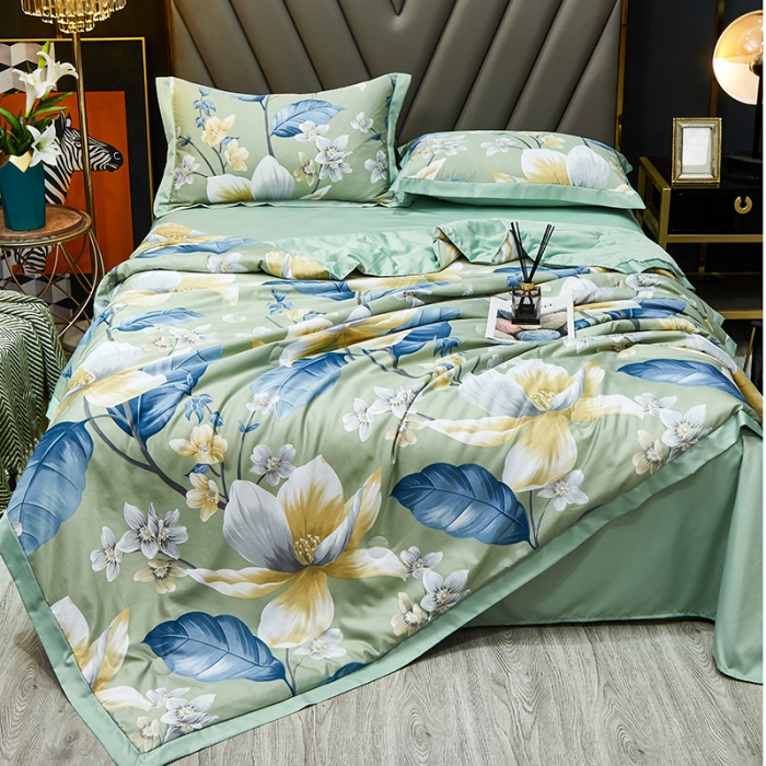 91家纺网 家纺一手货源 找家纺 （总）绣女坊2023新款水洗天丝夏被四件套夏凉被