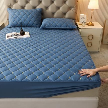 91家纺网 家纺一手货源 找家纺 (总) 纤雅床笠 2024新款A类半包生姜暖绒抗菌夹棉床笠