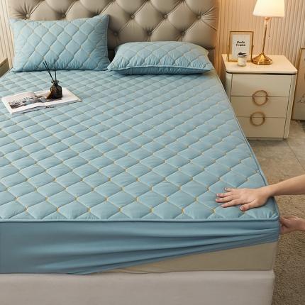 91家纺网 家纺一手货源 找家纺 (总) 纤雅床笠 2024新款A类半包生姜暖绒抗菌夹棉床笠