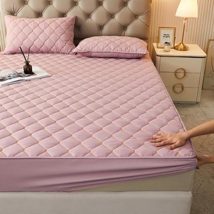 91家纺网 家纺一手货源 找家纺 (总) 纤雅床笠 2024新款A类半包生姜暖绒抗菌夹棉床笠