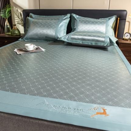 91家纺网 家纺一手货源 找家纺 (总) 印季 2023新款加厚加密立体提花冰藤席