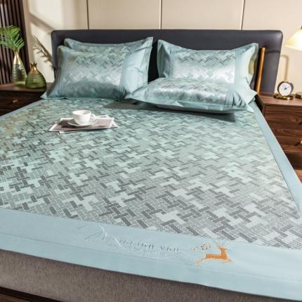 91家纺网 家纺一手货源 找家纺 (总) 印季 2023新款加厚加密立体提花冰藤席