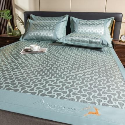 91家纺网 家纺一手货源 找家纺 (总) 印季 2023新款加厚加密立体提花冰藤席