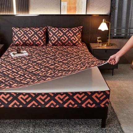 91家纺网 家纺一手货源 找家纺 (总) 纤雅床笠 2024新款亲肤印花抗菌六面全包夹棉床笠