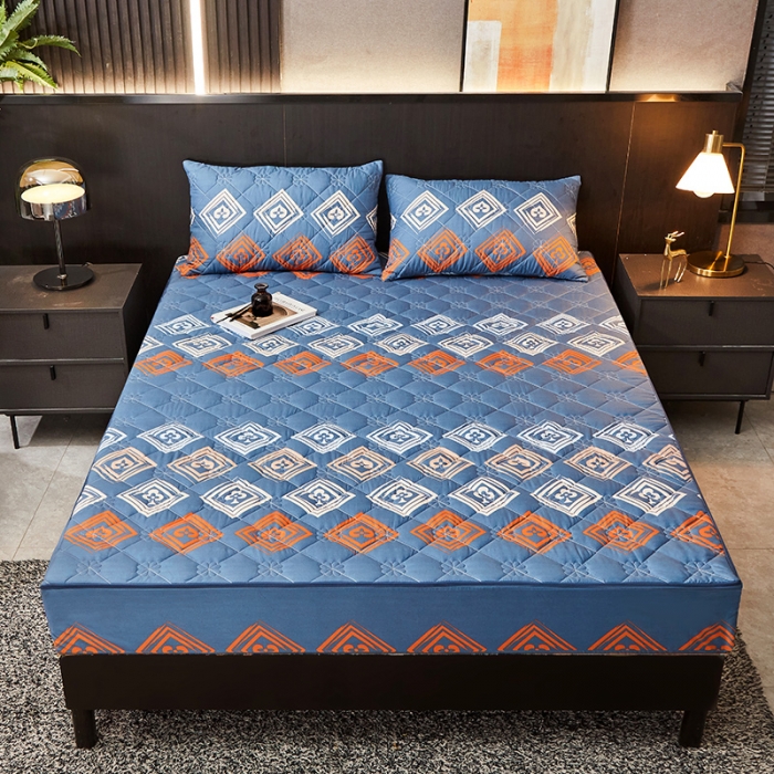 91家纺网 家纺一手货源 找家纺 (总) 纤雅床笠 2024新款亲肤印花抗菌六面全包夹棉床笠