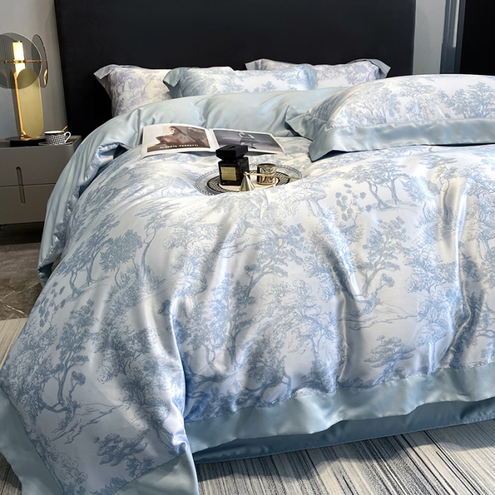 91家纺网 家纺一手货源 找家纺 （总）优悦 2022新款宽边数码印花冰丝四件套-墨尔本