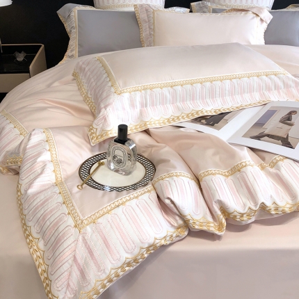 91家纺网 家纺一手货源 找家纺 (总) 曼布缇 2025全棉100S澳棉长绒棉四件套-莉莉丝