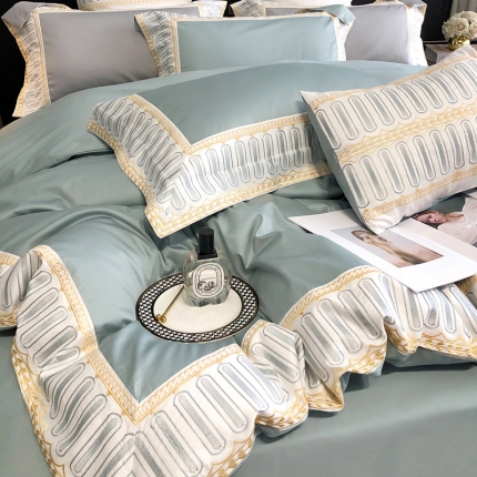 91家纺网 家纺一手货源 找家纺 (总) 曼布缇 2025全棉100S澳棉长绒棉四件套-莉莉丝