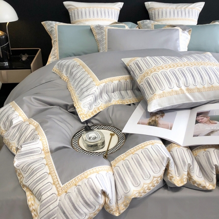 91家纺网 家纺一手货源 找家纺 (总) 曼布缇 2025全棉100S澳棉长绒棉四件套-莉莉丝