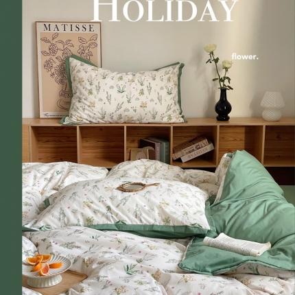 梦享生活 2022新款小清新40支全棉水洗棉印花四件套 朵拉