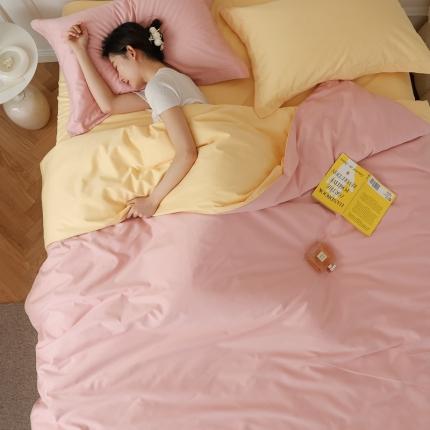 91家纺网 家纺一手货源 找家纺 （总）蕊姿 AB超柔水洗双拼50s长绒棉贡缎四件套全棉直播