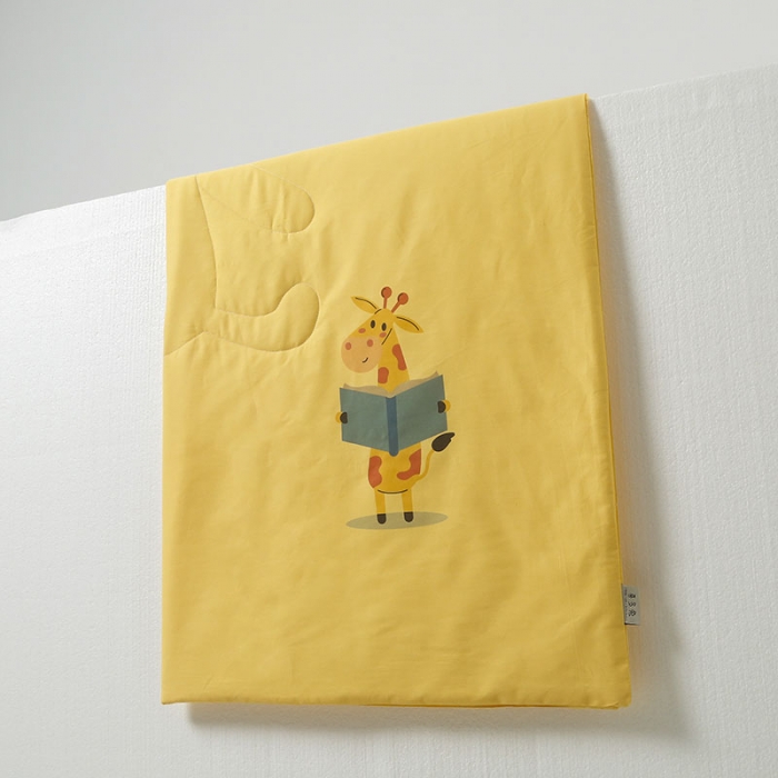 91家纺网 家纺一手货源 找家纺 喜多兔 2022新款40支全棉夏被-彩虹 黄色读书小鹿