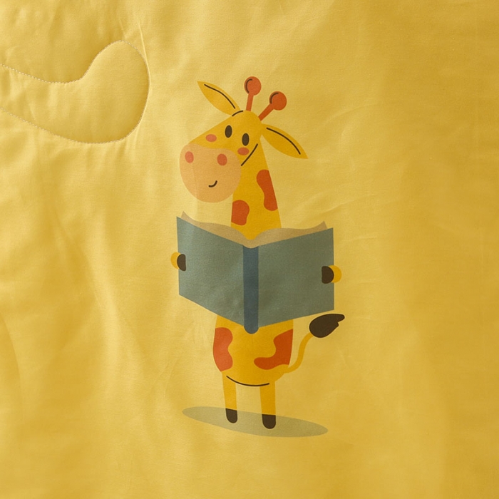 91家纺网 家纺一手货源 找家纺 喜多兔 2022新款40支全棉夏被-彩虹 黄色读书小鹿