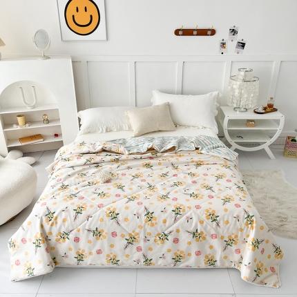 91家纺网 家纺一手货源 找家纺 珺柔 2022新款13070全棉印花夏凉被 秋枝