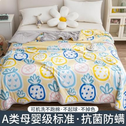 91家纺网 家纺一手货源 找家纺 芃成 2022新款A类针织棉夏被 菠萝物语