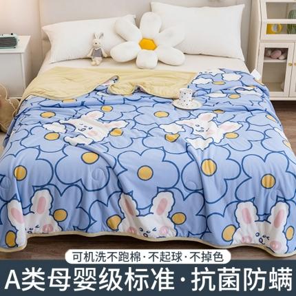 91家纺网 家纺一手货源 找家纺 芃成 2022新款A类针织棉夏被 可爱兔