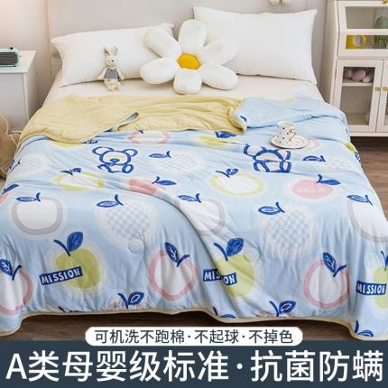 91家纺网 家纺一手货源 找家纺 芃成 2022新款A类针织棉夏被 苹果派