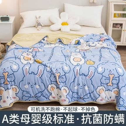 91家纺网 家纺一手货源 找家纺 芃成 2022新款A类针织棉夏被 奇趣乐园