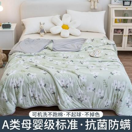 91家纺网 家纺一手货源 找家纺 芃成 2022新款A类针织棉夏被 悦红颜