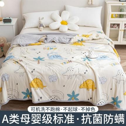 91家纺网 家纺一手货源 找家纺 芃成 2022新款A类针织棉夏被 侏罗纪