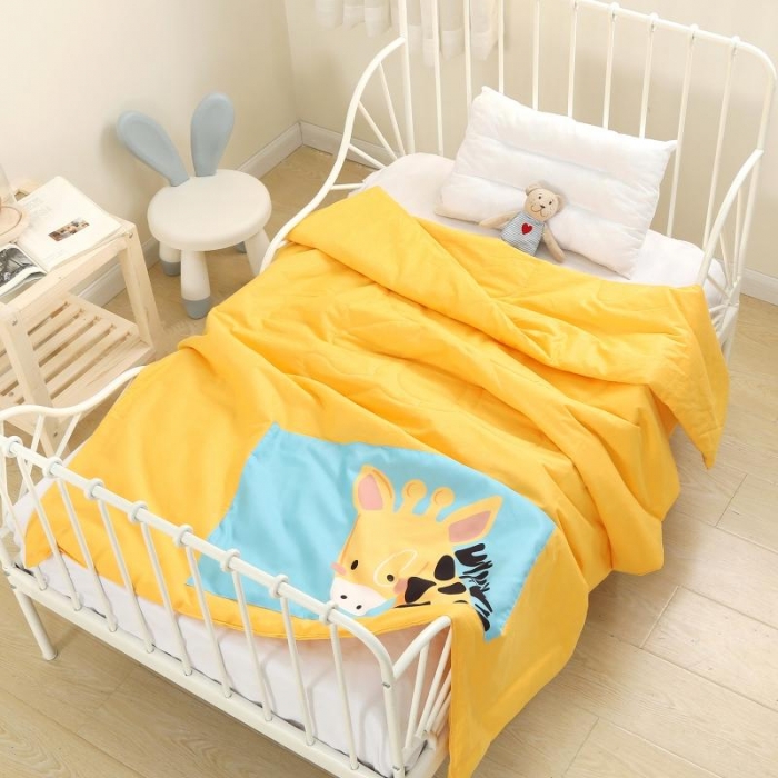 91家纺网 家纺一手货源 找家纺 喜多兔 2022新款彩虹空调被 彩虹-黄色小鹿