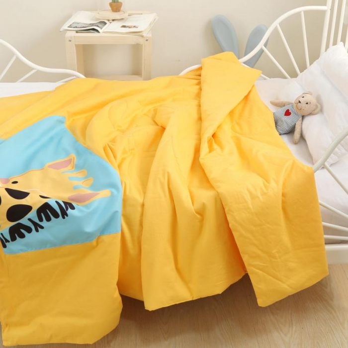 91家纺网 家纺一手货源 找家纺 喜多兔 2022新款彩虹空调被 彩虹-黄色小鹿