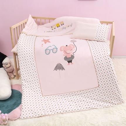 91家纺网 家纺一手货源 找家纺 喜多兔 2022新款针织棉印花幼儿园三件套 小老鼠凯莉