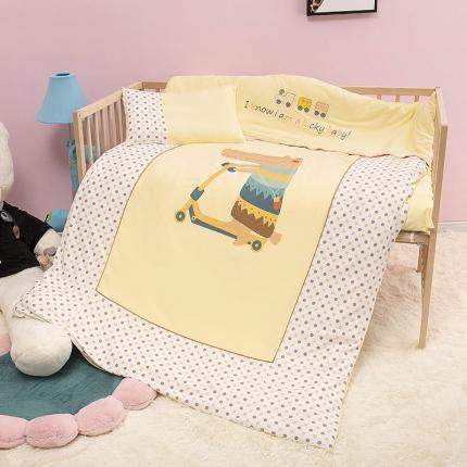 91家纺网 家纺一手货源 找家纺 (总)喜多兔 2022新款针织棉印花幼儿园三件套