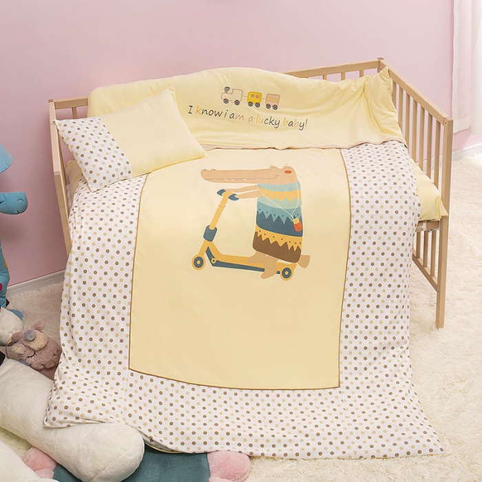 91家纺网 家纺一手货源 找家纺 (总)喜多兔 2022新款针织棉印花幼儿园三件套