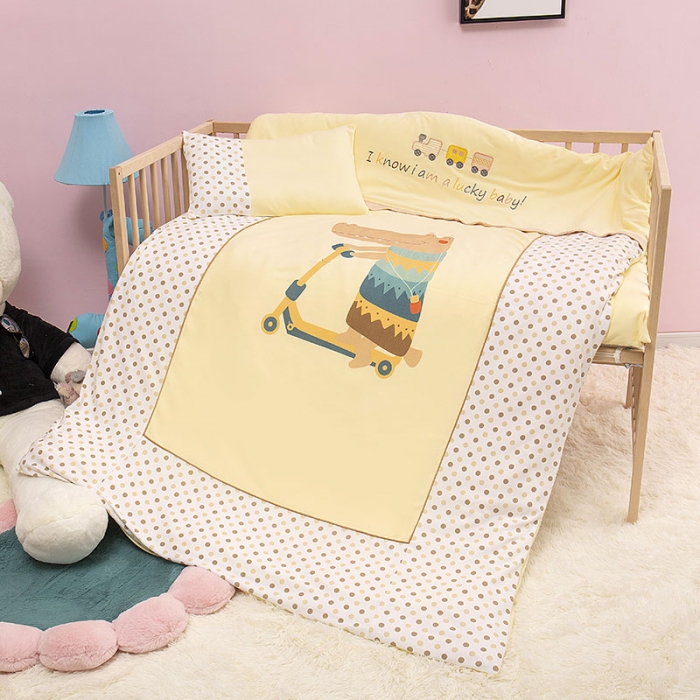 91家纺网 家纺一手货源 找家纺 (总)喜多兔 2022新款针织棉印花幼儿园三件套