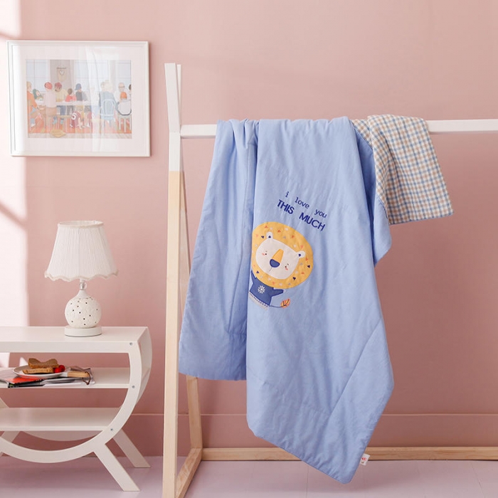 91家纺网 家纺一手货源 找家纺 喜多兔 2022新款全棉水洗棉夏被空调被-小聚会 小聚会-跳跳狮