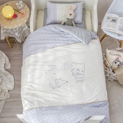 91家纺网 家纺一手货源 找家纺 (总)喜多兔 2022新款简笔画幼儿园儿童床品套件