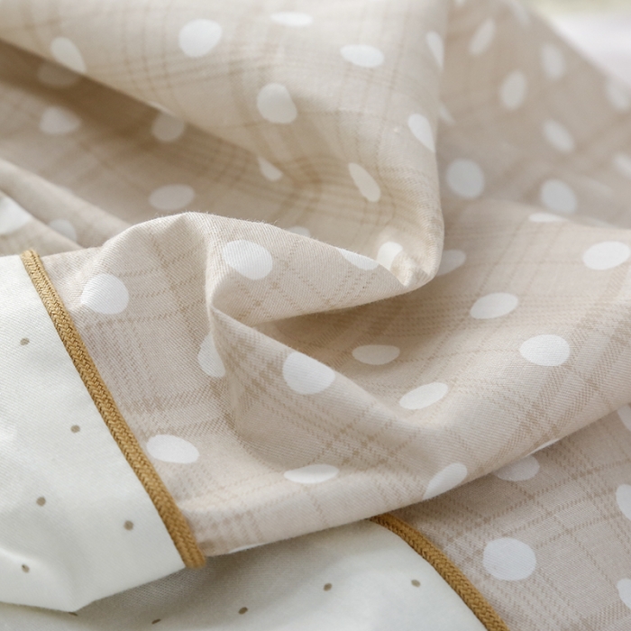 91家纺网 家纺一手货源 找家纺 喜多兔 2022新款简笔画幼儿园儿童床品套件 卡其色快乐一家