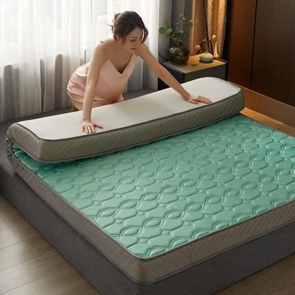 艾尚床垫 2022新款加厚乳胶海绵床垫子 菱格-绿