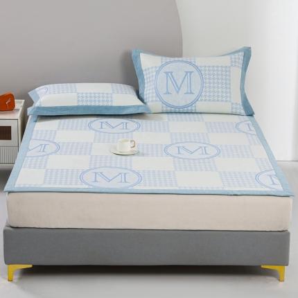 馨蕊 2022新款冰感席 M千鸟格-蓝床席款