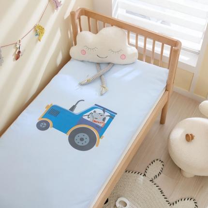 91家纺网 家纺一手货源 找家纺 喜多兔 2022新款精梳纯棉彩虹针织抗菌儿童床垫 蓝色小狗琅琅