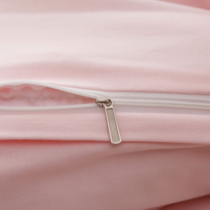 91家纺网 家纺一手货源 找家纺 喜多兔 2022新款全棉针织三件套床品套件-奇妙动物 粉色小斑马艾迪