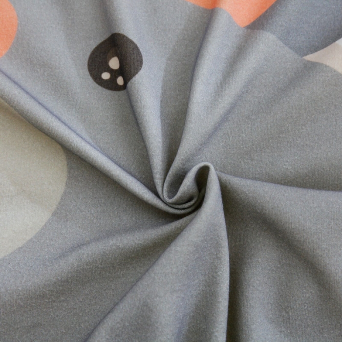 91家纺网 家纺一手货源 找家纺 喜多兔 2022新款全棉针织三件套床品套件-奇妙动物 黄色小象汤米