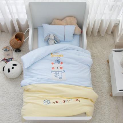 91家纺网 家纺一手货源 找家纺 (总)喜多兔 2022新款全棉针织三件套床品套件-神奇伙伴