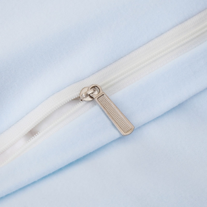 91家纺网 家纺一手货源 找家纺 喜多兔 2022新款全棉针织三件套床品套件-神奇伙伴 蓝色排队河马