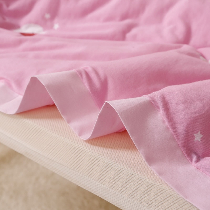 91家纺网 家纺一手货源 找家纺 喜多兔 2022新款全棉针织夏被 奶糖兔粉