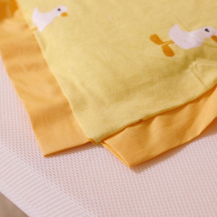 91家纺网 家纺一手货源 找家纺 喜多兔 2022新款全棉针织夏被 鸭宝宝黄色