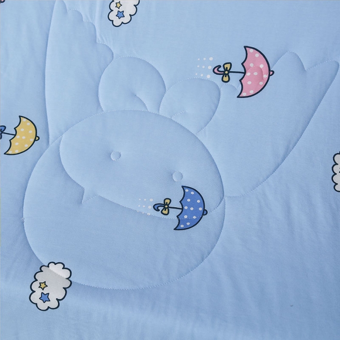 91家纺网 家纺一手货源 找家纺 喜多兔 2022新款全棉针织夏被 雨伞宝宝