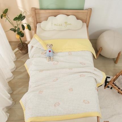 91家纺网 家纺一手货源 找家纺 喜多兔 2022新款小千寻纯棉色织空调被夏被 小狗同学